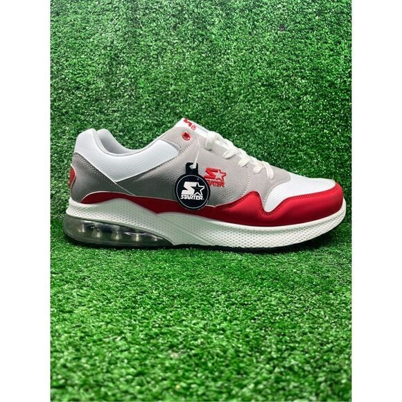 Men's STARTER Running Casual Shoes Size 13 Athletic Style Black, White & Red - Picture 1 of 12